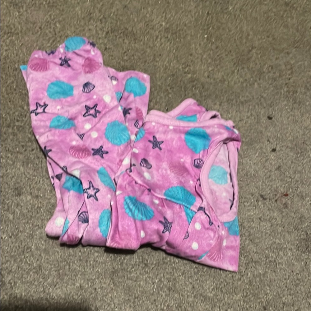 Pink and Blue Seashell Pajama Set